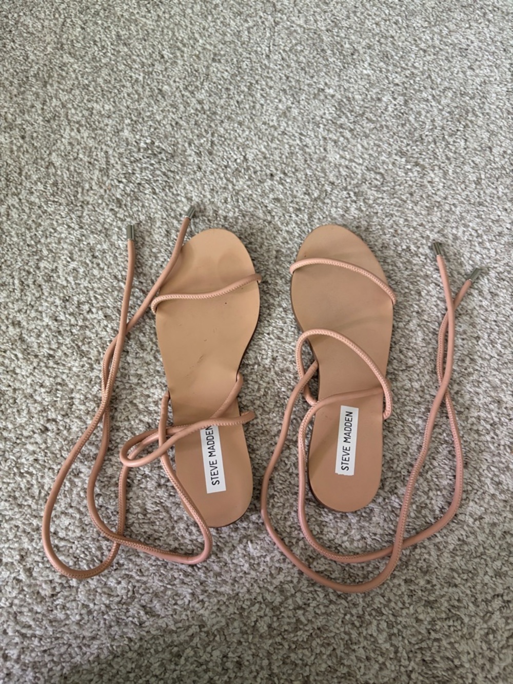 Steve Madden Peach Lace-Up Strappy Sandals